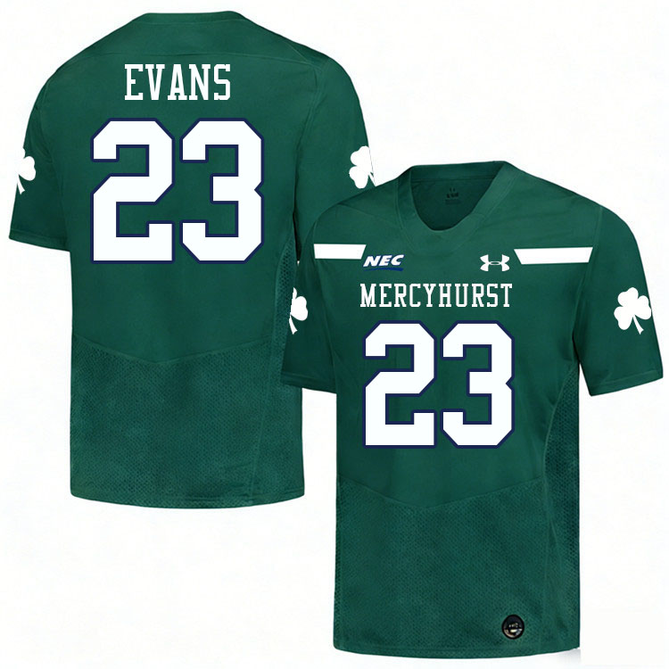 Mercyhurst Lakers #23 Dylan Evans College Football Jerseys,Uniforms Stitched-Green